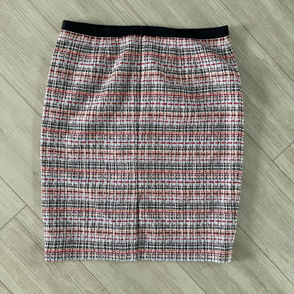 Talbots Multicolor Textured Metallic Thread Pencil Skirt